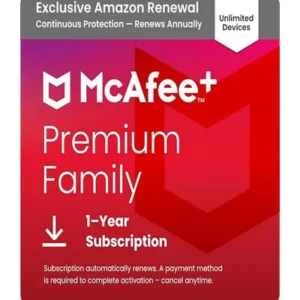 McAfee+ Premium Family Unlimited Devices AntiVirus Software