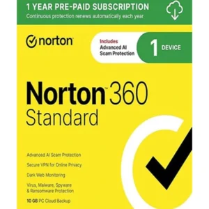 Norton 360 Standard AntiVirus for 1 Device